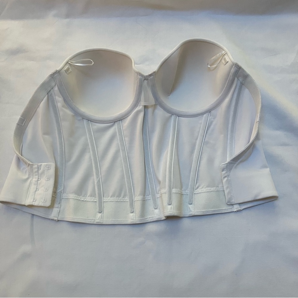 Maidenform White Nylon Strapless Bra Bustier Corset Size 36C 7715 Shaped Cup - Picture 9 of 9
